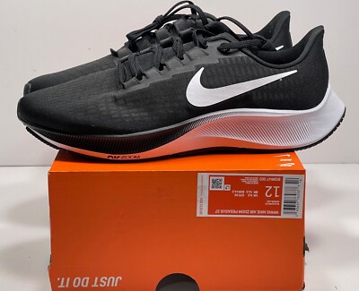 Nike Air Zoom Pegasus 37 Black White (W) BQ9647 002 SIZE 12