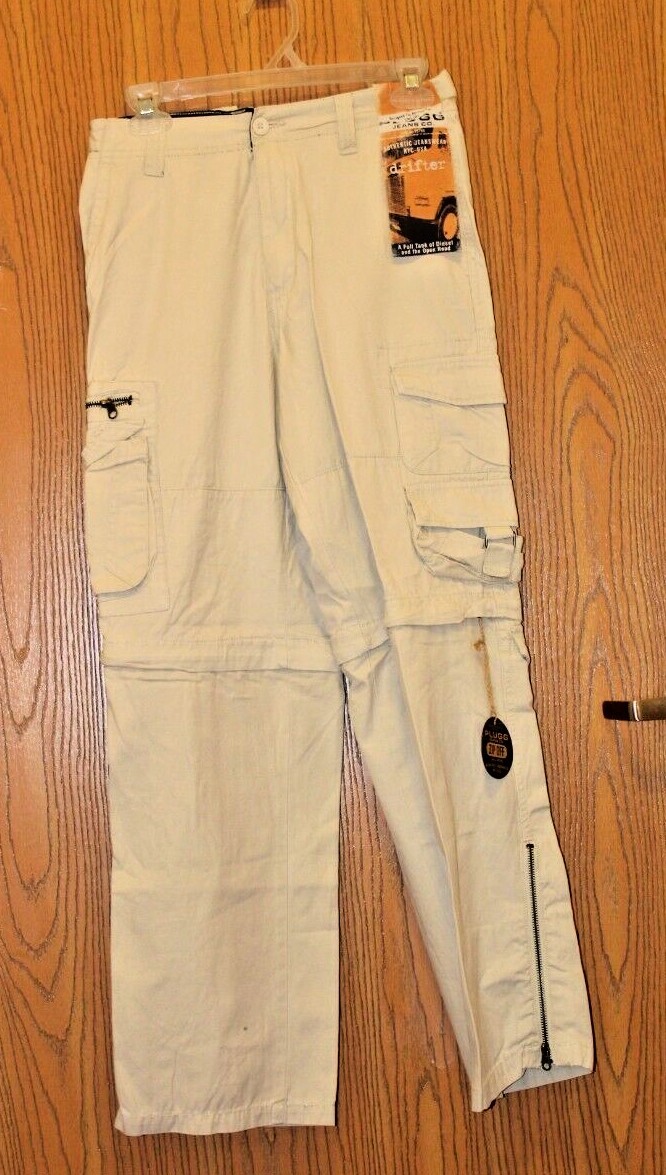 パンツ JIMWAG All-purpose cargo ivory Plugg Jeans Co. Women's Cargo Pants Shorts Size 14 Beige