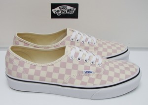 vans authentic checkerboard pink