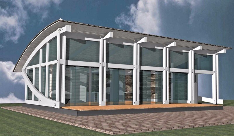 TIMBER FRAME LOUNGE KIT ENGINEERED GLT WOOD PREFAB DIY BUILDING CABIN 1000 sq.ft - thumbnail 9