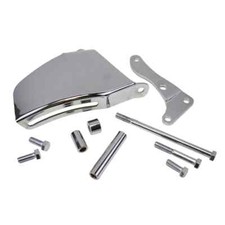 Sb Chevy 1969-86 Alternator Chrome Steel Bracket Kit Long Water Pump 350 Sbc
