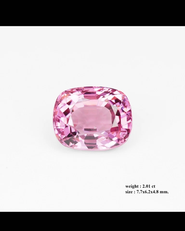 Spinello aus Burma 2.01 ct vivid pink, eye clean (untreated) - Bild 2 von 4