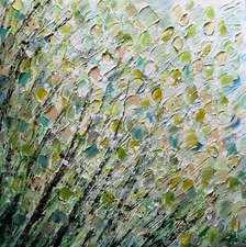 Nature Inspired, Original Painting, Botanical Abstract, Textured Impasto Signed