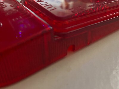 LUCAS JAGUAR MG MGB RED SIDE MARKER LENS P1 68 L824 LEFT