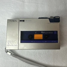 AIWA Portable Cassette Recorder HS-F1 Stereo Cassette Tested Made In Japan