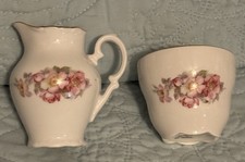 Schumann Bavaria Bruyère Rose offener Zucker + Milchkännchen 6 Unzen