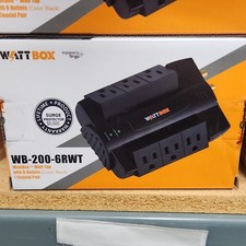 WattBox WB-200-6RWT Surge Protector 6 Outlets 1200J 125V 15A