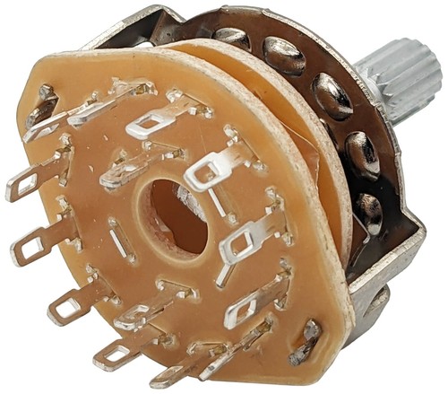 2 Pole 6 Position Rotary Switch (2P6T) with Solder Lug Termination - Picture 3 of 4