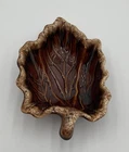 Vintage Maple Leaf Hull Pottery Bakeware Serveware Tray 7” Dish