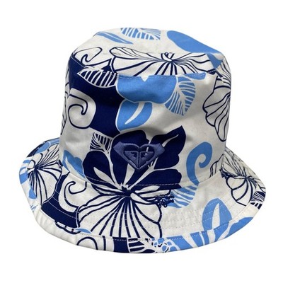 QUIKSILVER ROXY Vintage 90s Y2K Fischerhut Floral Hawaiian Festival Urlaub