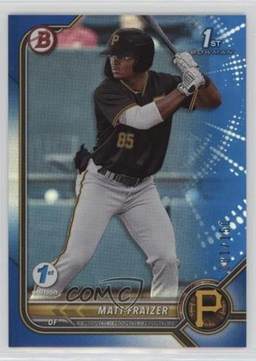 2022 Bowman 1st Edition Blue Foil 81/150 Matt Fraizer #BPPF-91 0qi1