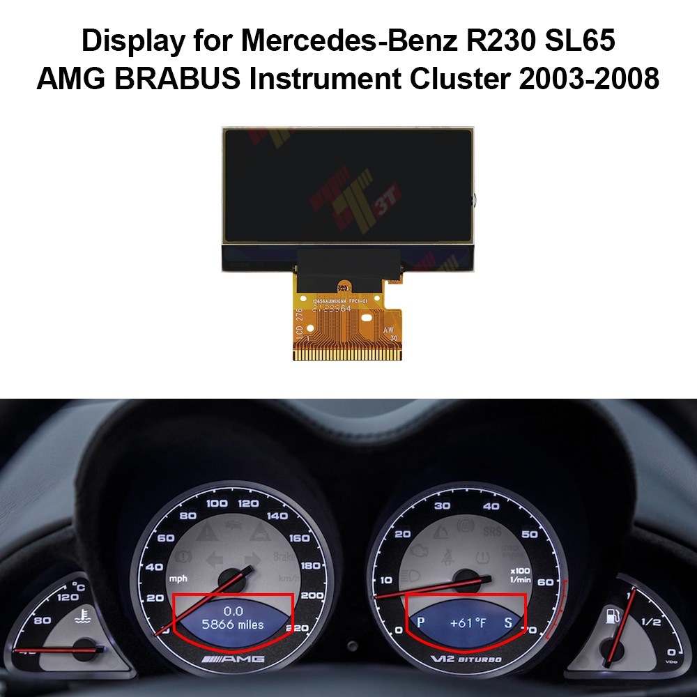 Display for Mercedes-Benz R230 SL350 SL500 SL600 SL55 AMG
