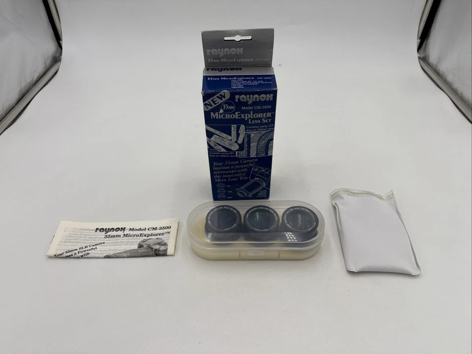 Juego de lentes Raynox 35 mm MicroExplorer CM-3500 y adaptador universal 6x 12x 24x Foto 4 de 4
