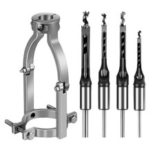 Square Hole Drill Bit Adapter and Set for Wood...