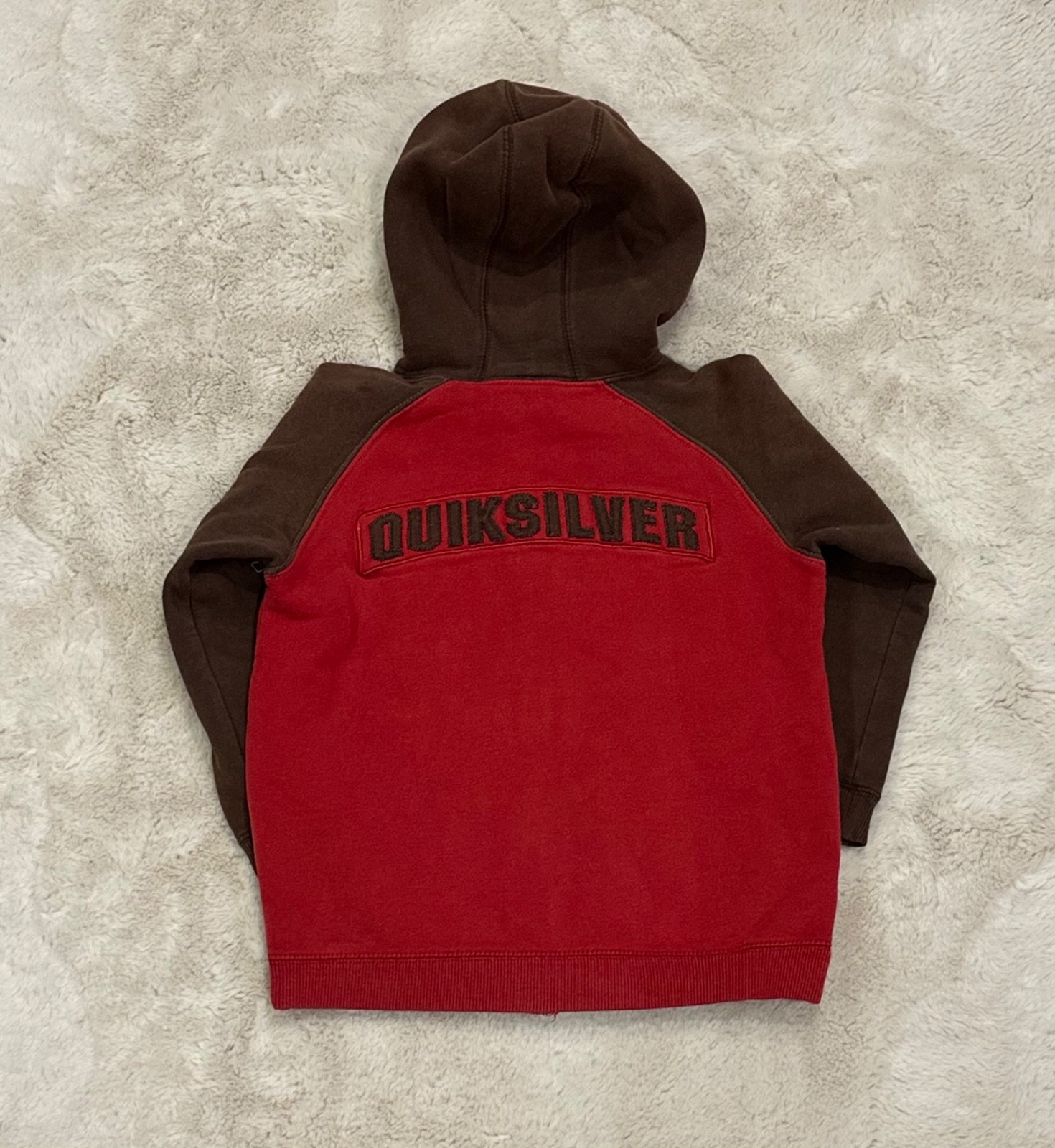 Rare Vintage Y2K Quicksilver 2-Tone Full Zip Hoodie Size T4 Surfwear image 5