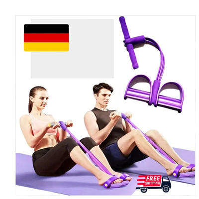 6-Level Resistance Band Tensioner with Non-Slip Handles - Home Fitness Equipment