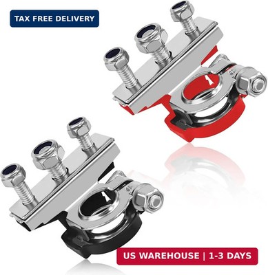 2PCS Battery Terminal Connectors Car Battery Terminals Top Post, Heavy Duty Batt