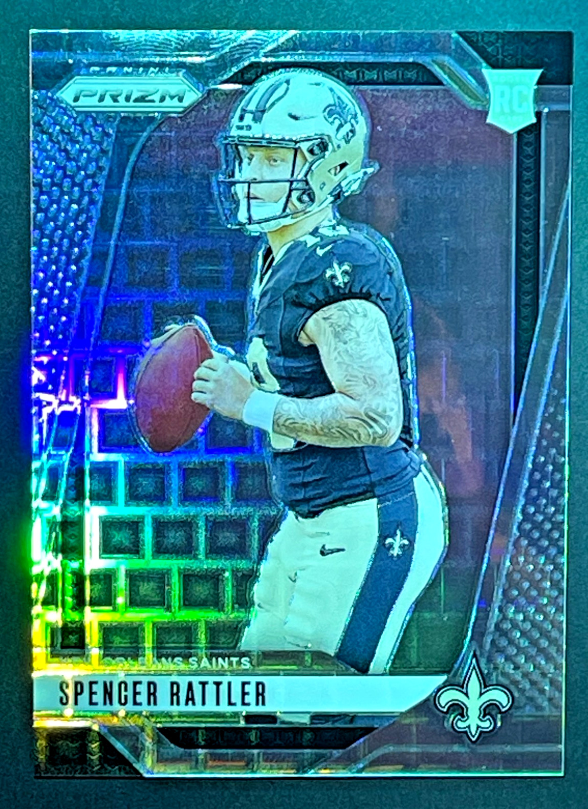 2024 Panini Prizm Spencer Rattler #388 Pandora Prizm /400 Rookie (RC) Saints