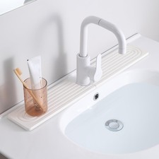 Stone Faucet Mat for Kitchen Sink, Water Absorbing Diatomite Sink Tray, Quick...