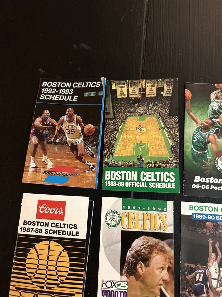 BOSTON CELTICS Calendario de Bolsillo Bird Pierce Parish Lewis ¡Lote de 12! Foto 2 de 4