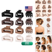 Tisenla 12 Pcs Hair Claw Clips For Women  Girls 3 Styles Hair Accessories