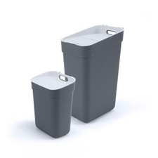Image of Curver Ready to Collect Recycling Bin Bundle, 1 x 10L 1 x 30L, Dark Grey