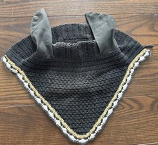Custom The Clothes Horse Bonnet - Large - Black With White & Tan Trim GREAT