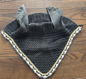 Custom The Clothes Horse Bonnet - Large - Black With White & Tan Trim GREAT￼