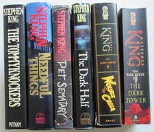 Lot of 6 STEPHEN KING novels in djs - several 1sts