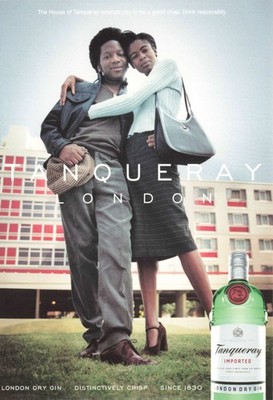 Postcard Tanqueray London Dry Gin Alcohol Bottle London England AD
