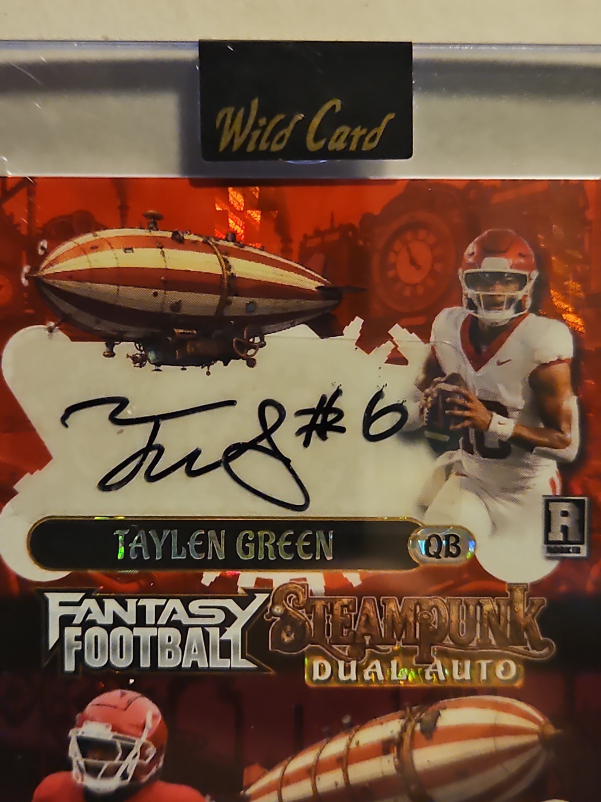 1/1 Dual Auto Taylen Green O'mega Blake 2026 Wild Card Steampunk Arkansas view 2