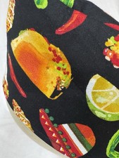Men/Women Surgical Scrub Cap Skull/Chemo Hat Lined Taco Chile 100 Cotton