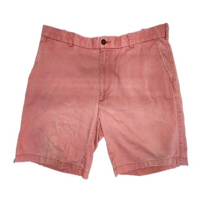 Caribbean Shorts Men 38 Salmon Pink Chino Preppy Beach Golf Bermuda Flat Front 