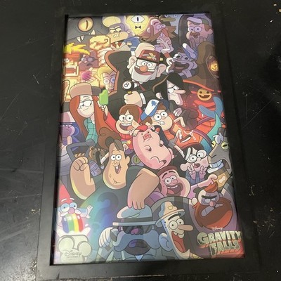 Gravity Falls Cartoon Wooden Frame 17.5 X 11.5
