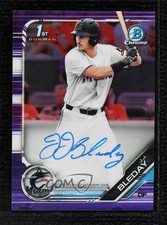 2019 Bowman Draft Chrome Pick Purple Refractor /250 JJ Bleday #CDA-JJB Auto 12mg