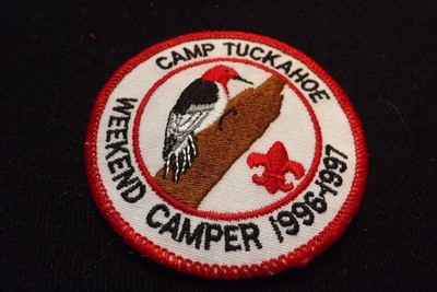 1996 B.S.A. Camp Tuckahoe Weekend Camper Patch Boy Scout Logo Pennsylvania Bird