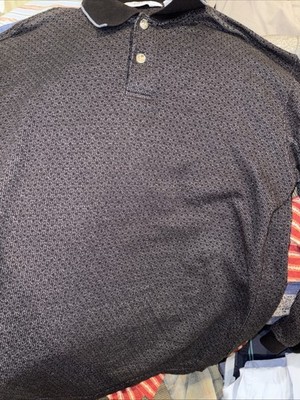 Knightsbridge Black Long Sleeve Polo Mens L Casual
