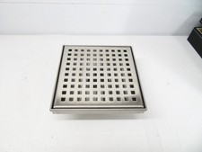 SQUARE SHOWER DRAIN AND COVER - 6x6 IN - NEW OPENED BOX 