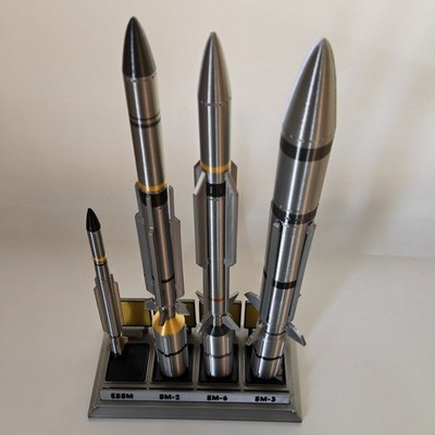 3D gedruckt 1:24 Militärmodell US Navy Full Standard Missile ESSM SM-2 SM-3...
