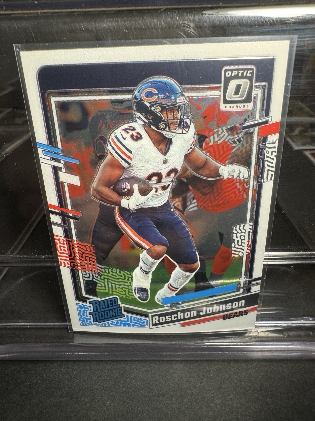 2023 Optic Football #217 Roschon Johnson Rated Rookie - Base Chicago Bears
