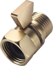 Brushed Gold Shower Head Shut off Valve, 1/2" NPT Shower Head Flow Control Valve