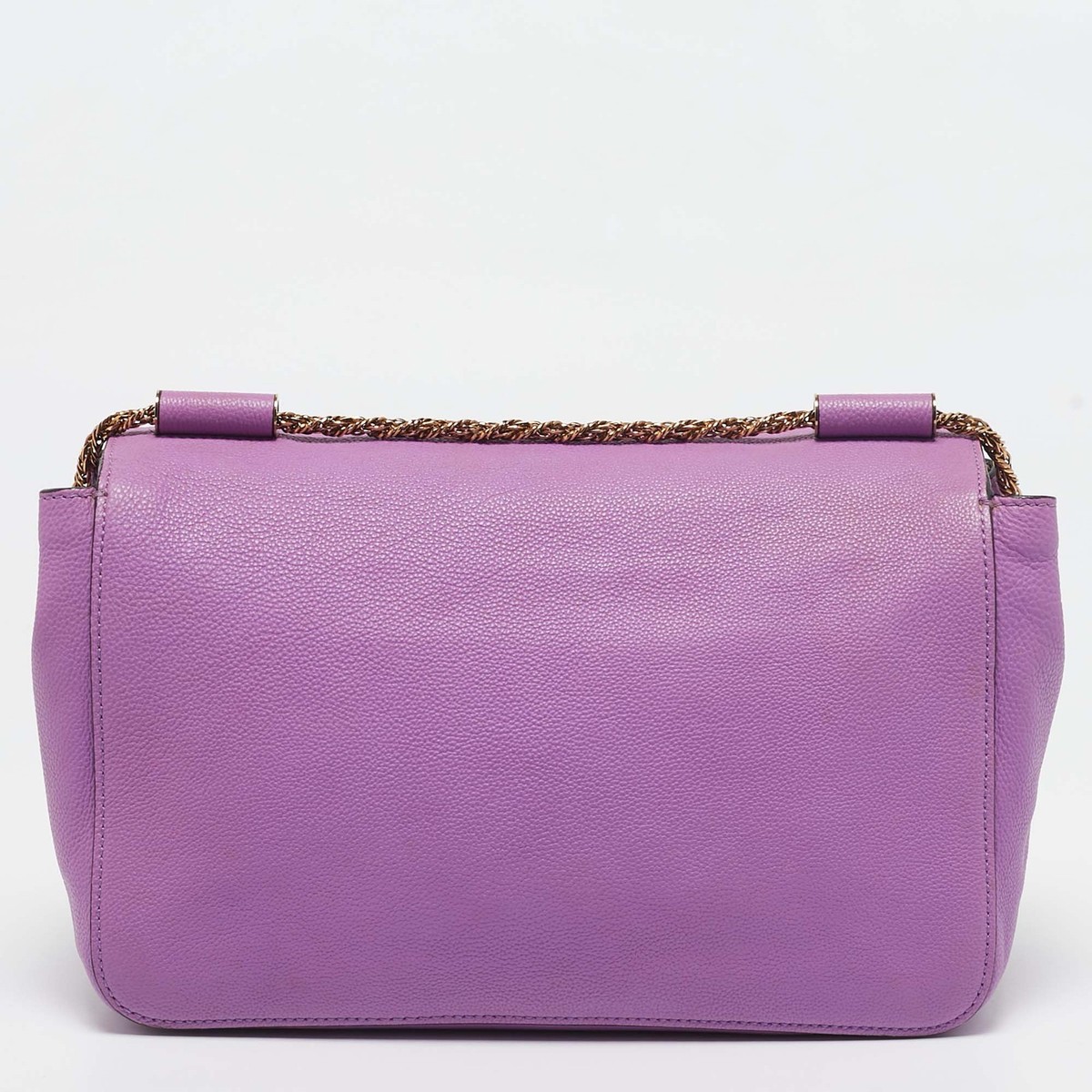 ショルダーバッグ・ポシェット Chloe Shoulder Bag With Braided Detail Purple Chloe Purple Leather Medium Elsie Chain Shoulder Bag | eBay