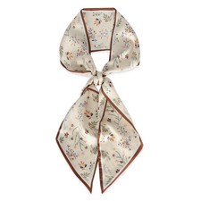 Satin Scarf Mulberry Silk Printed Head Wrap Hair Band 7 x 59