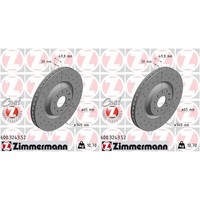 2X Zimmermann Sport Bremsscheiben 340Mm Gelocht Vorne Passend FüR Audi A3 Q2 Q3