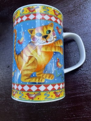Dunoon Jasmine Cat Mug Wendy Carlton Design Bone China England