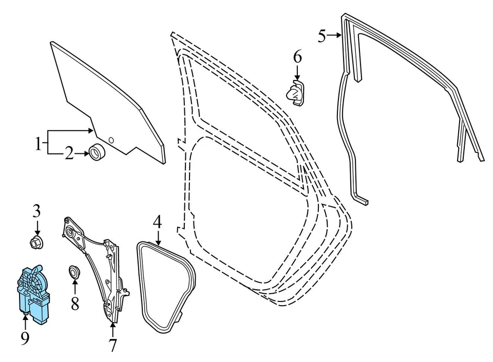 TRASERO DERECHO - MOTOR ELEVALUNAS - VW PASSAT - 561959812C Foto 3 de 4