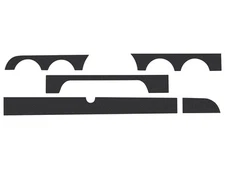 1965 Cyclone Dash Trim Inserts Kit 5 Pieces Black Camera Case Comet New