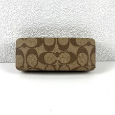 Coach Signature Eyewear Case Unisex Brown Monogram Hard Shell Desiger Luxury