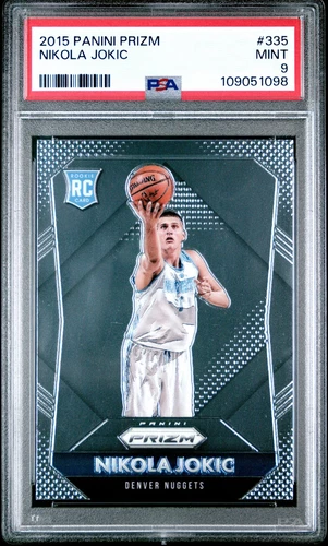 PSA 9 2015 Panini Prizm Nikola Jokic Rookie RC #335