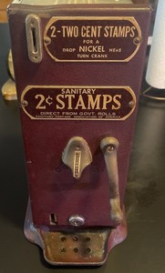 Rare Antique Schermack 2cent Sanitary Stamp Vending Machine Model 25 Damaged